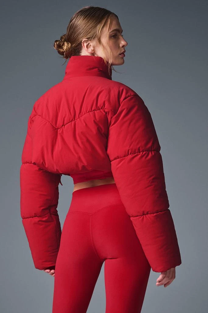 Alo Main Act Corset Puffer - Bold Red 5