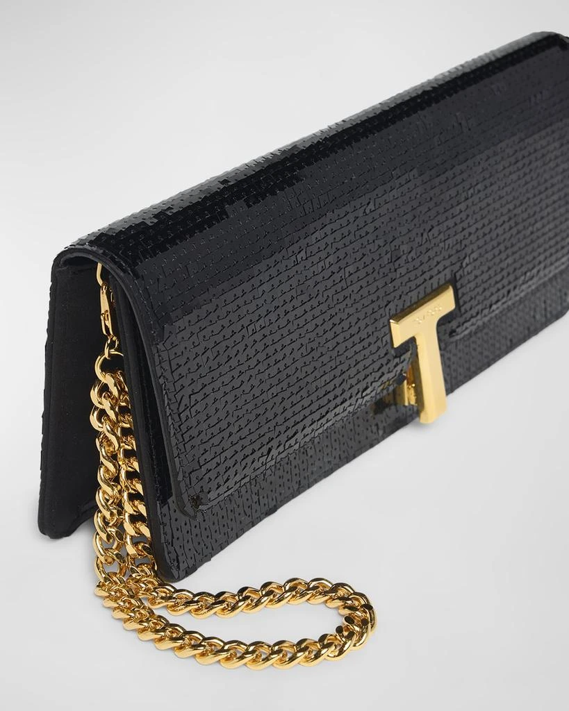 Tom Ford Wallis Sequined Squared Clutch Bag 8