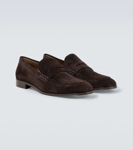 Gianvito Rossi George suede penny loafers 5