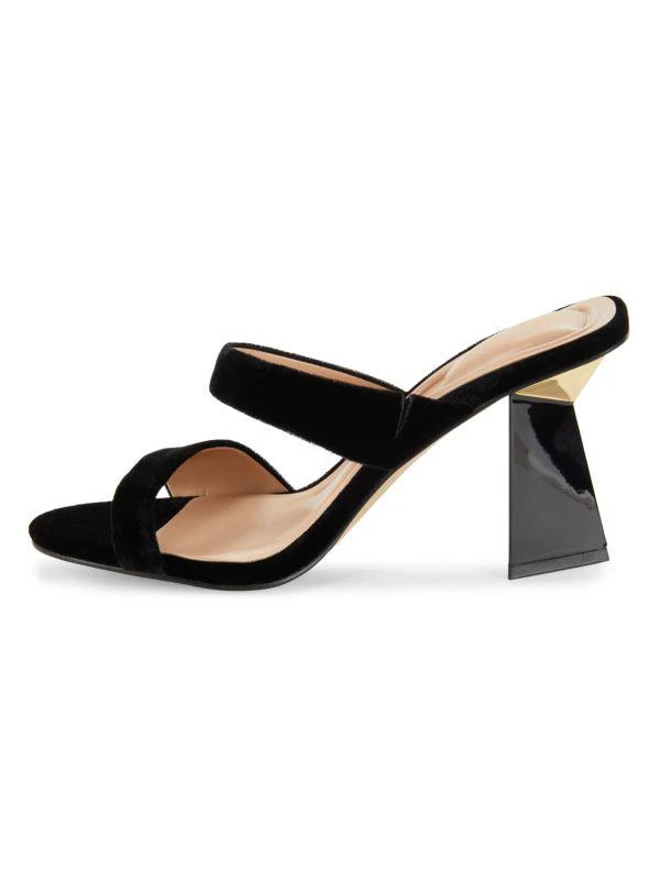 Charles David Kami Velvet Block Heel Sandals 4