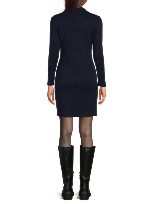TASH + SOPHIE Mock Turtleneck Mini Sweater Dress