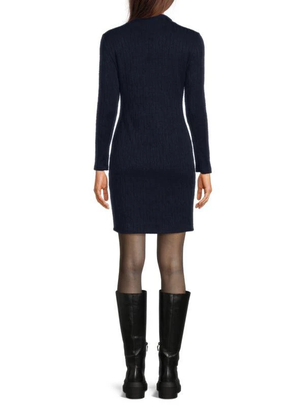TASH + SOPHIE Mock Turtleneck Mini Sweater Dress 2