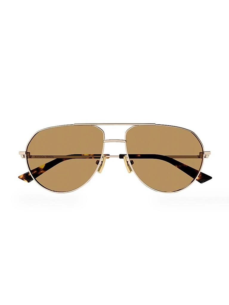 Bottega Veneta Intrecciato BV1303S 56MM Aviator Sunglasses 1