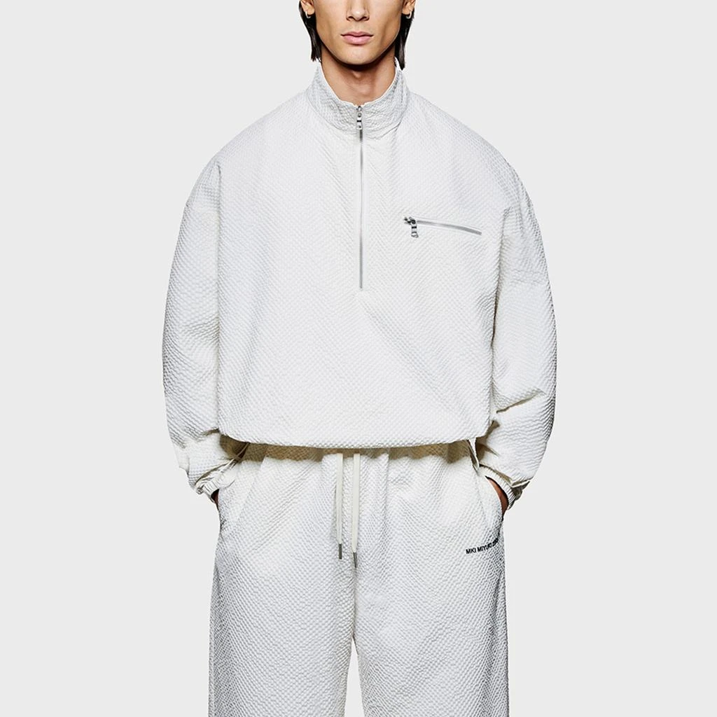 MKI Miyuki Zoku MIYUKI ZOKU Seersucker Quarter-Zip Jacket 1