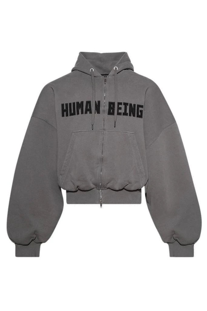 Balenciaga Balenciaga Human Being Round Zip-Up Hoodie 1