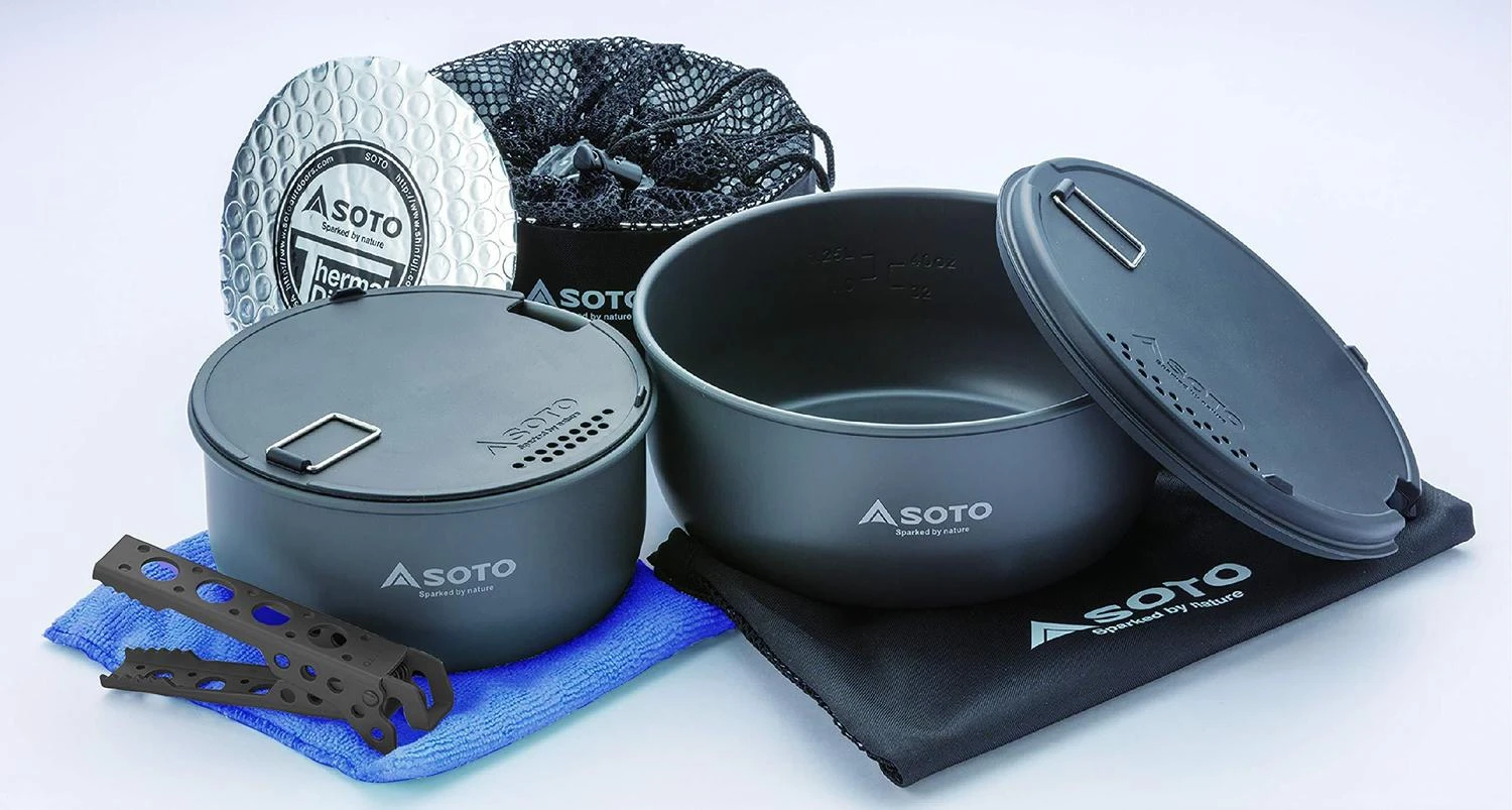 SOTO SOTO Navigator Camping Cookware Set - Slip and Shock Resistant, Corrosion Resistant, Multi-Functional 1