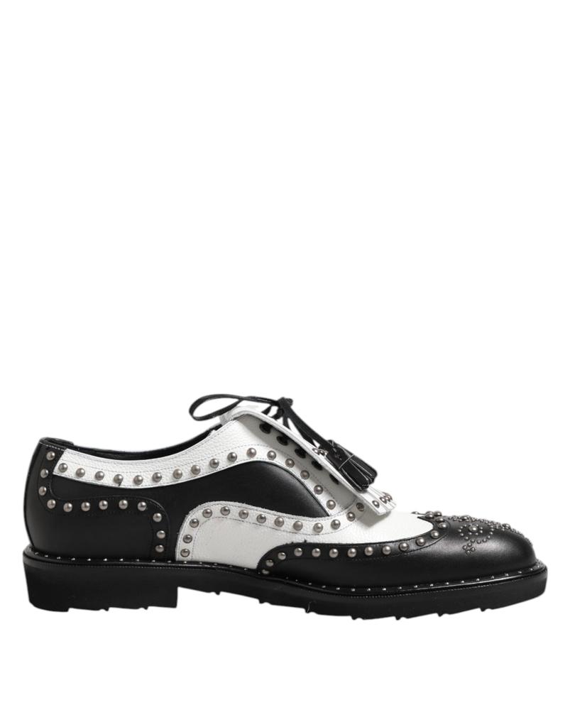 Dolce & Gabbana Leather Studded Dreby Dress Men's Shoes