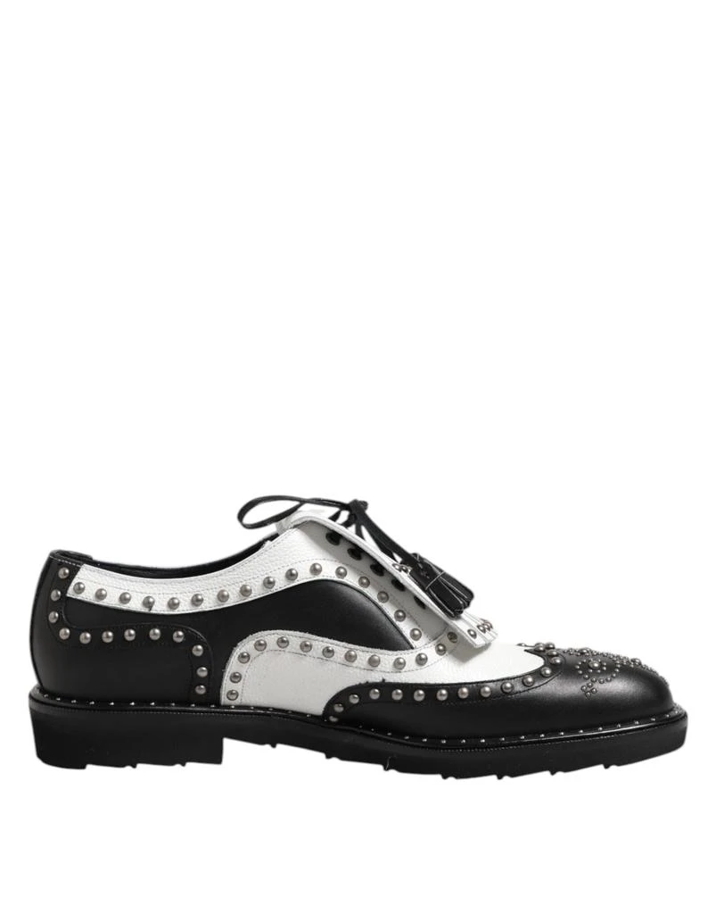 Dolce & Gabbana Leather Studded Dreby Dress Men's Shoes 1