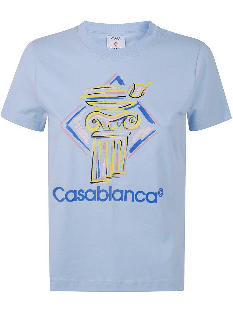 Casablanca Casablanca Diamond Column Printed Crewneck T-Shirt