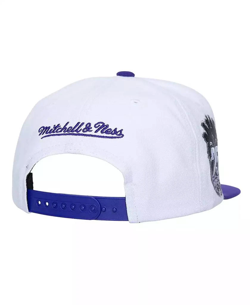 Mitchell & Ness Men's White Sacramento Kings Soul Logo Shine 2-Tone Snapback Hat 2