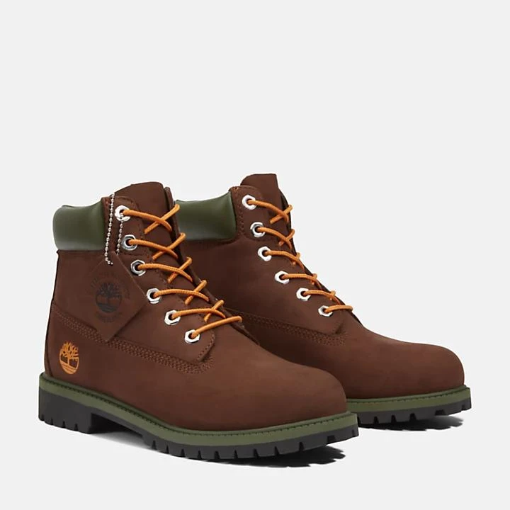Timberland Timberland® Premium 6 Inch Boot for Junior in Brown/Orange 4