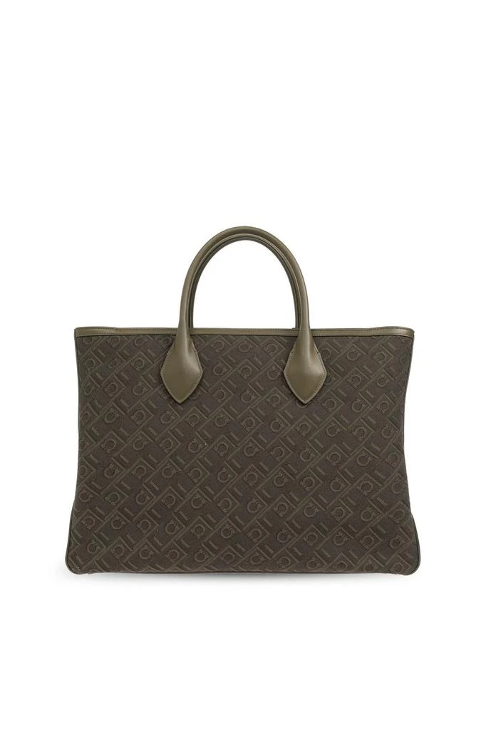 Salvatore Ferragamo Ferragamo Gancini Jacquard Large Tote Bag 2