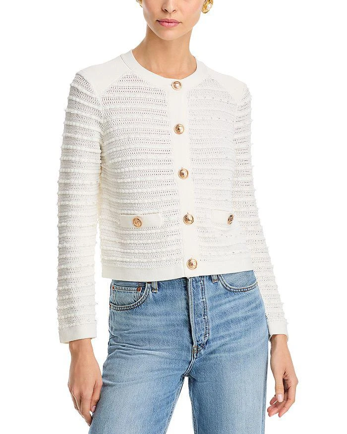 Milly Beaded Textured Cardigan Jacket 1