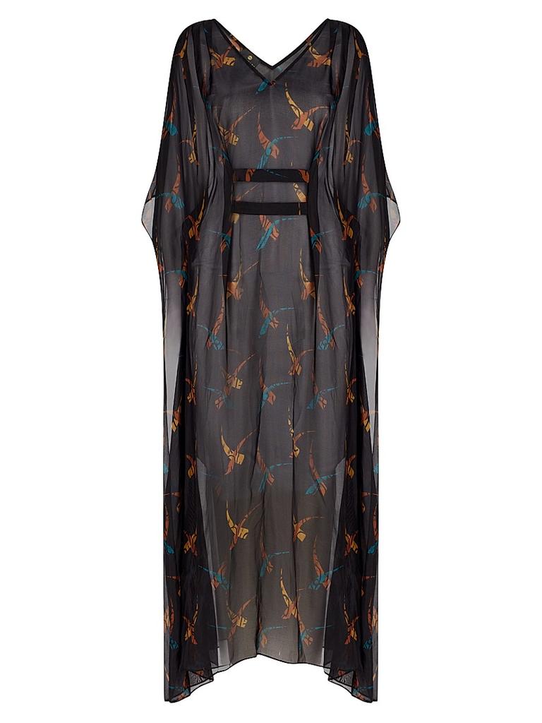 VALIMARE Florence Abstract Silk-Blend Cover-Up Maxi Dress