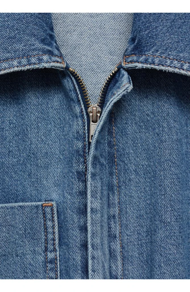 Mango Fleur Tie Waist Denim Jumpsuit 4