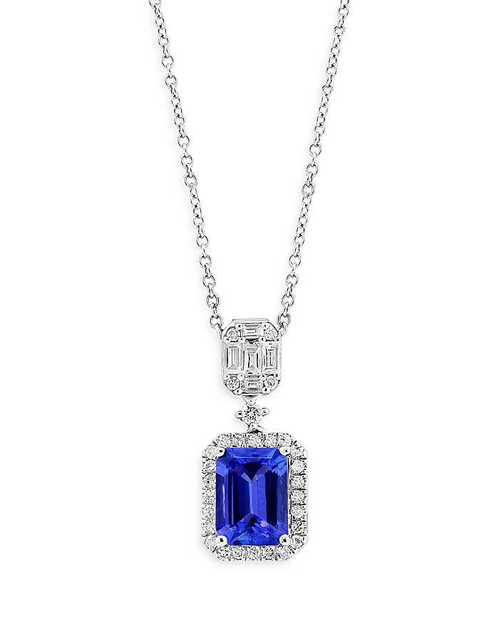 Bloomingdale
s Tanzanite
Diamond Pendant Necklace in 14K White Gold, 18"