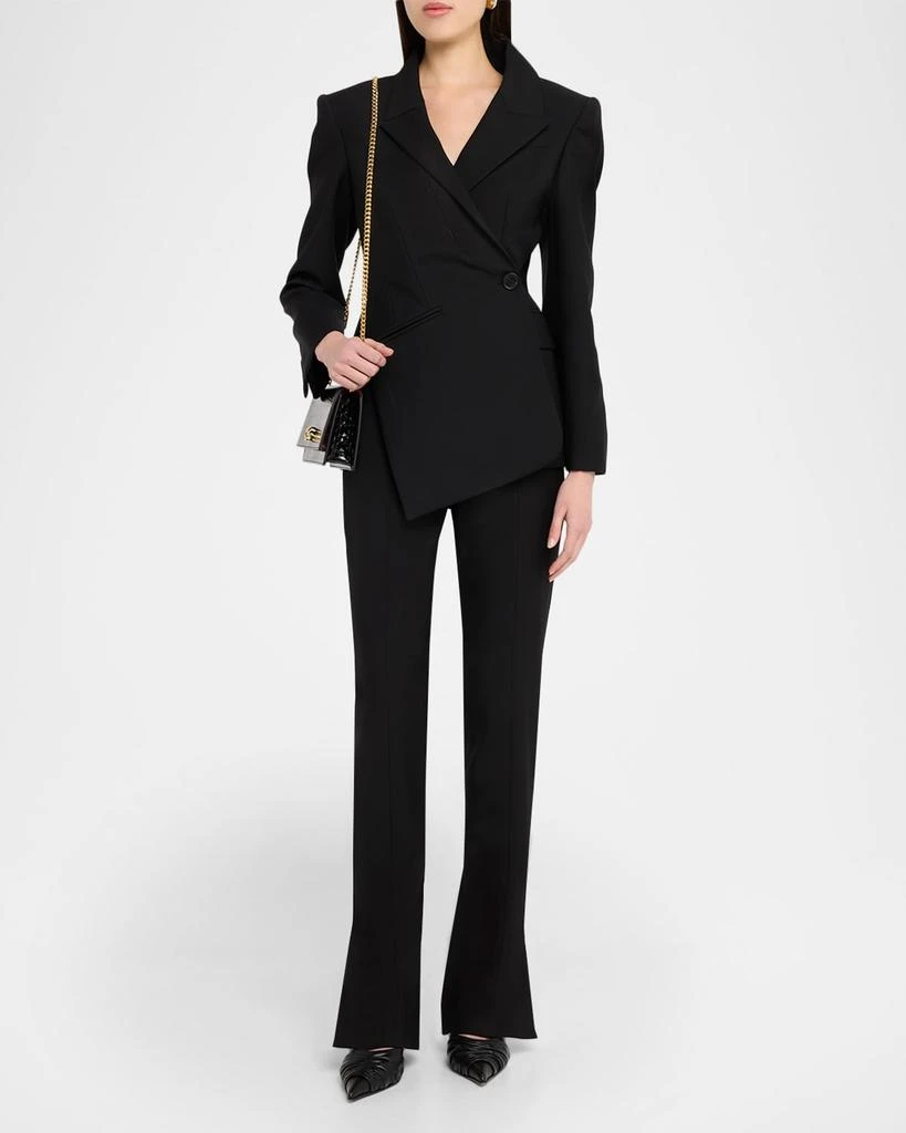 McQueen Small Skull Croc-Embossed Leather Clutch Bag 6