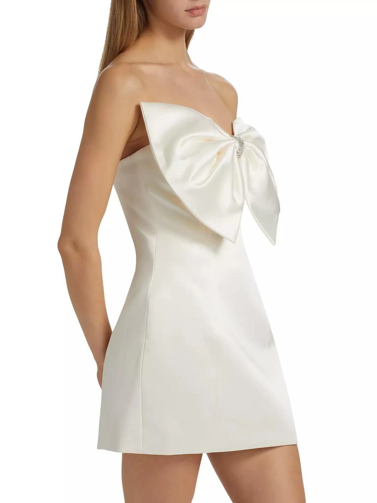 BRONX AND BANCO Evie Bow Satin Minidress 4