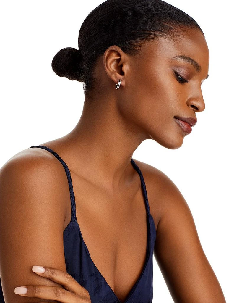 Roberto Coin 18K White Gold Hoop Earrings 2