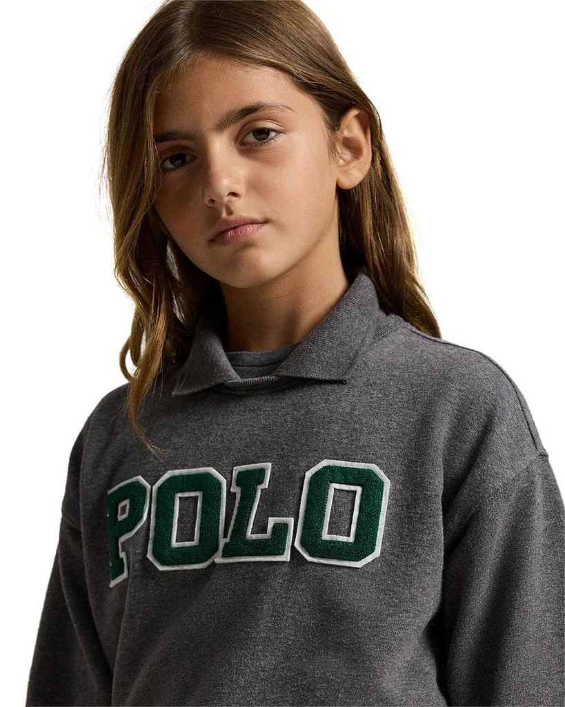 Ralph Lauren Girls' Logo Fleece Polo Sweatshirt - Big Kid, Little Kid 4