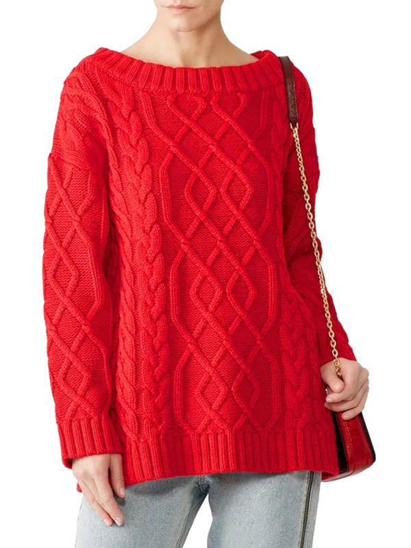 The Jet Set Diaries Ember Cable Knit Boatneck Sweater