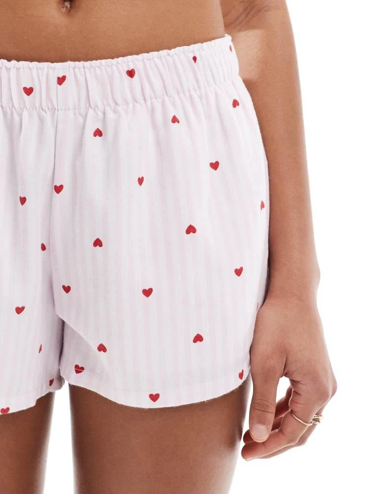 HOLLISTER Hollister nightwear low rise baggy flannel boxer short with logo waistband in red gingham 4