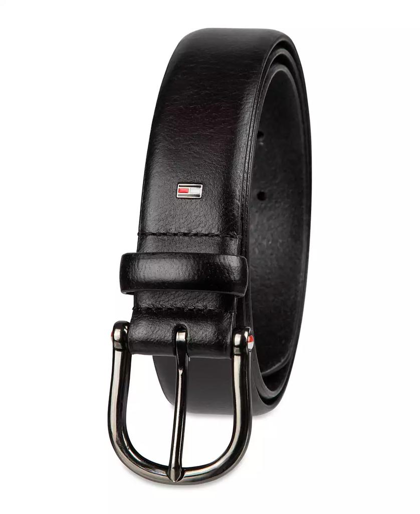 Tommy Hilfiger Men's Nautical Feather Edge Leather Belt