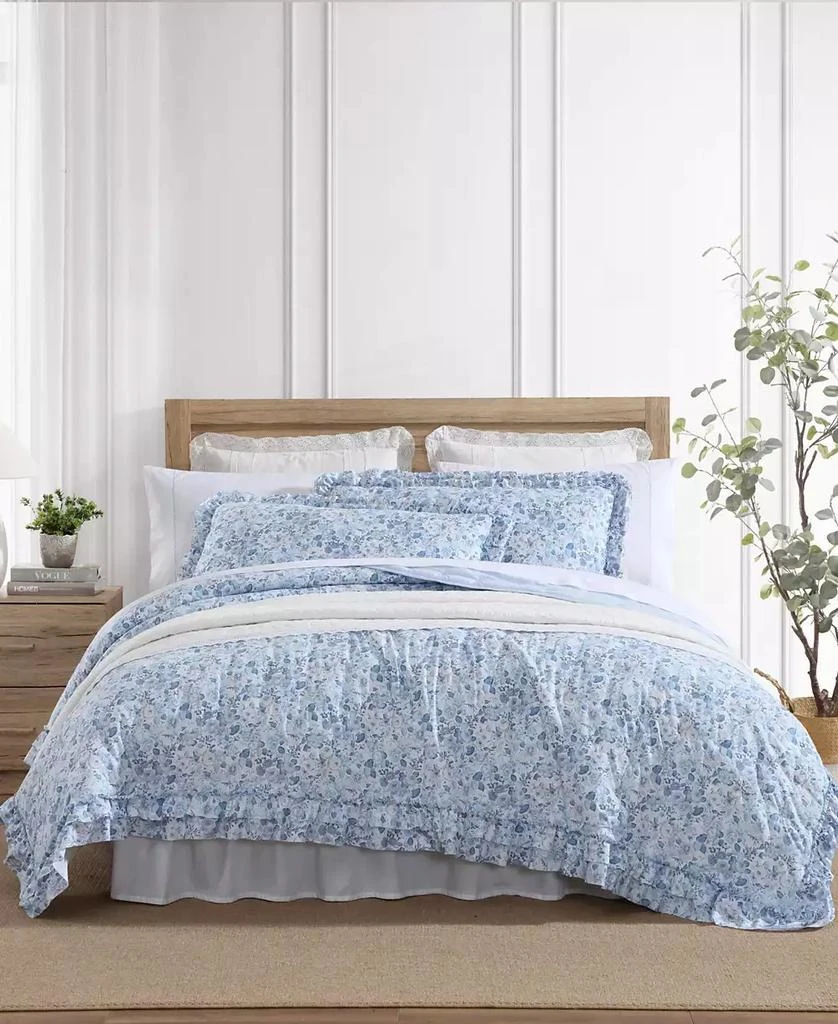 Laura Ashley Quartet Dot 2 Piece Quilt Set 1