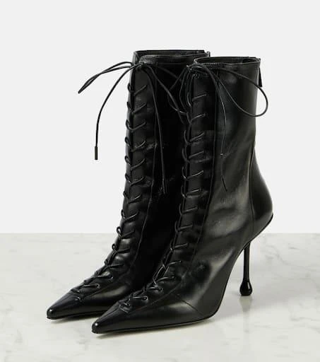 Jimmy Choo Scarlett 95 leather lace-up boots 4