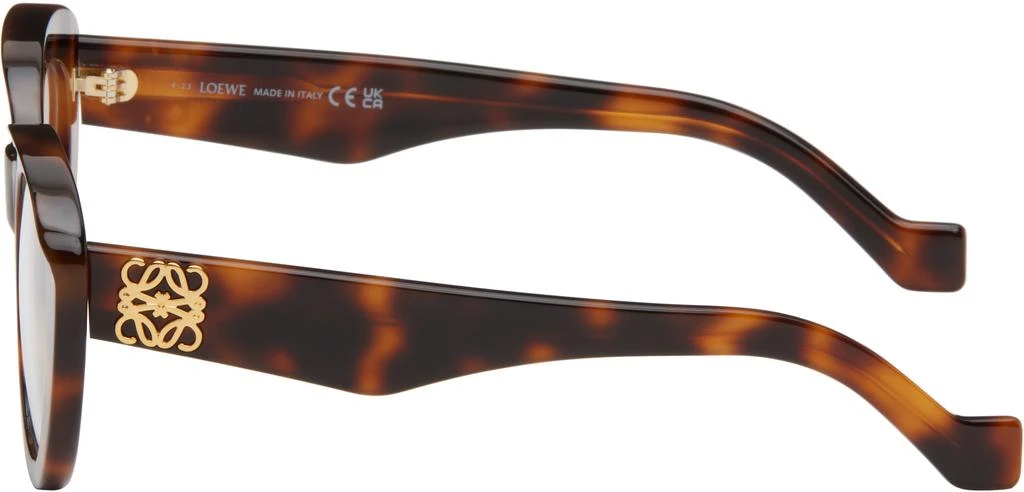 Loewe Brown & Black Chunky Anagram Glasses 2