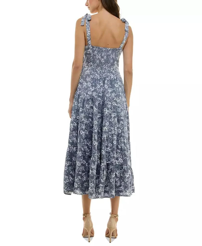 Trixxi Juniors' Sweetheart-Neck Tie-Strap Tiered Dress 2