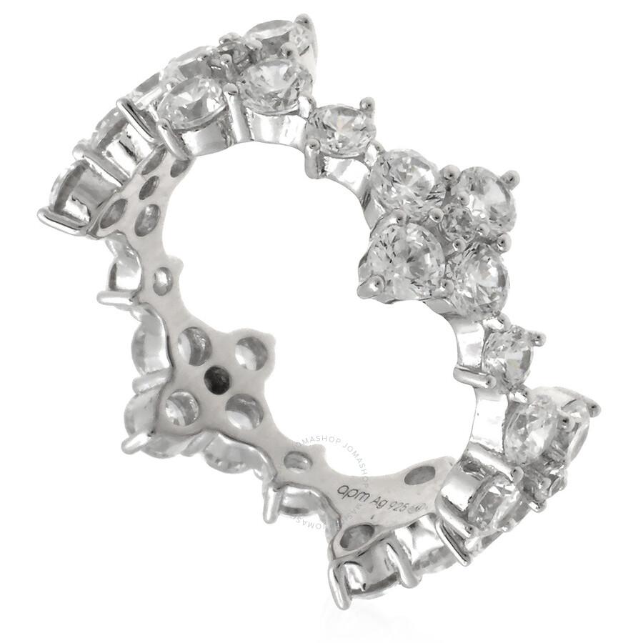 apm Monaco Sterling Silver Sparkle Ring