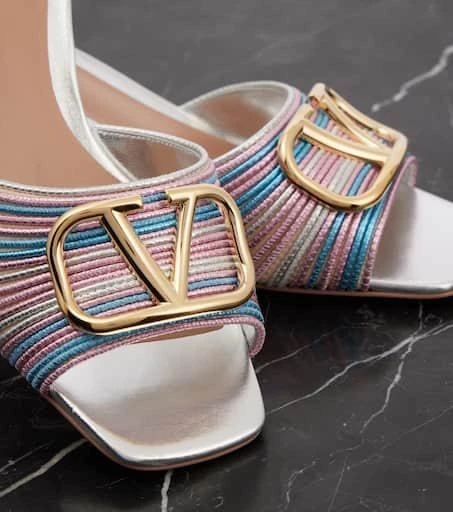 Valentino VLogo Signature crochet mules 5
