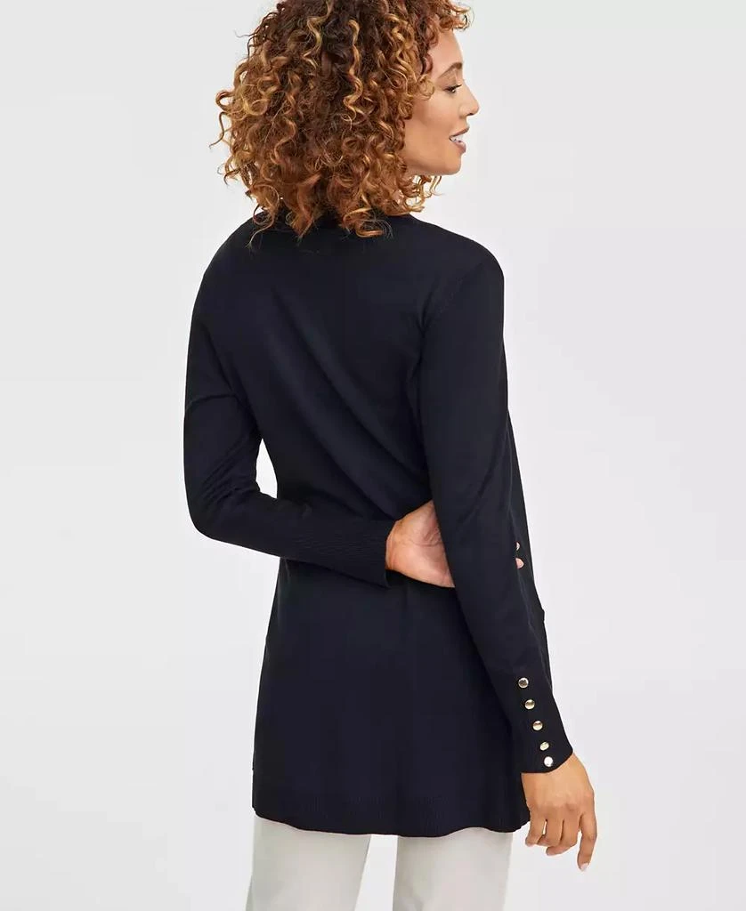 JM Collection Petite Open-Front Button-Cuff Cardigan, Created for Macy's 2