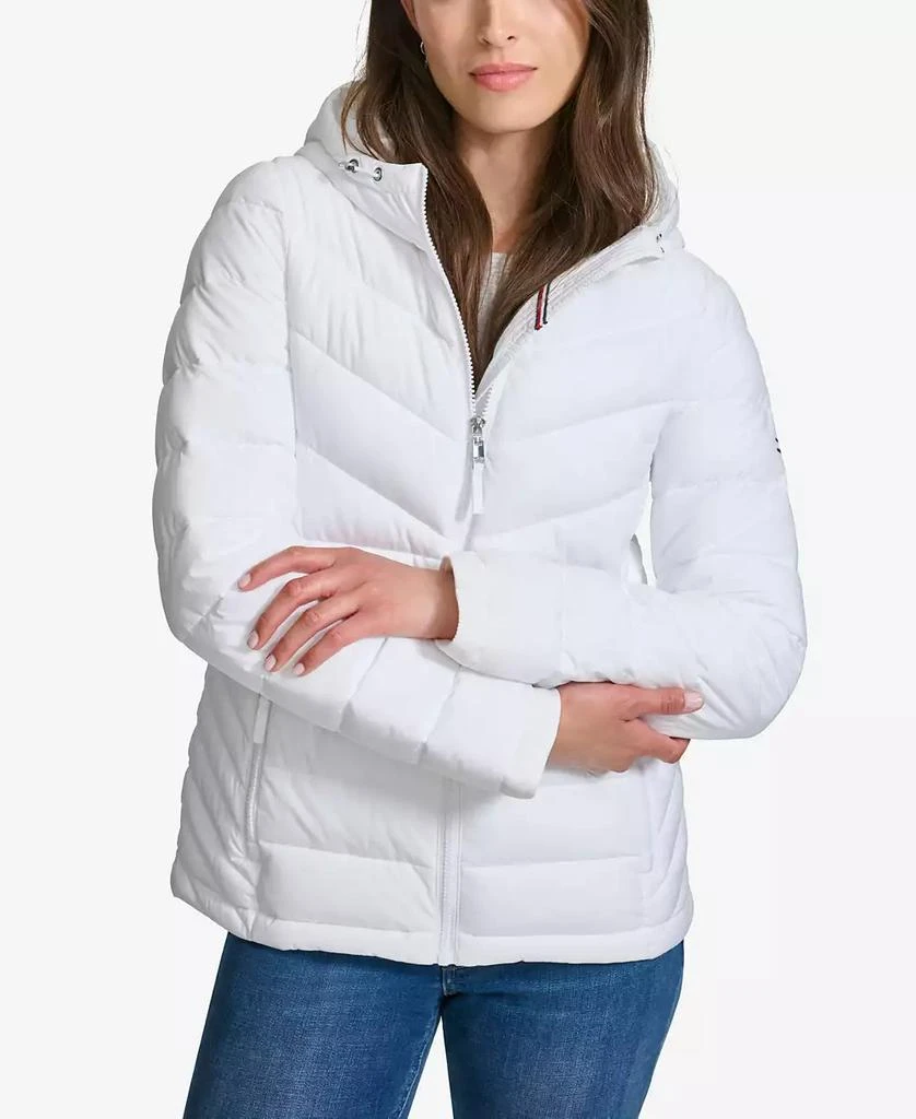 Tommy Hilfiger Women
s Long-Sleeve Hooded Puffer Jacket