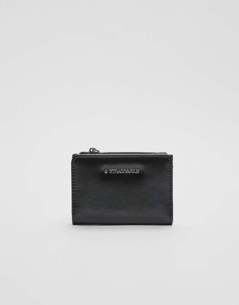 Stradivarius Stradivarius purse with zip in black