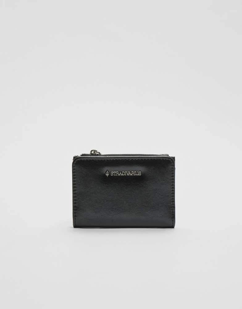 Stradivarius Stradivarius purse with zip in black 1