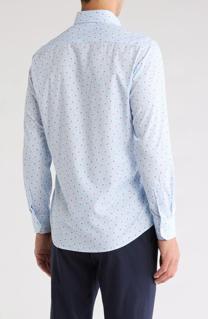 TR Premium Ditsy Floral Print Stretch Button-Up Shirt 2