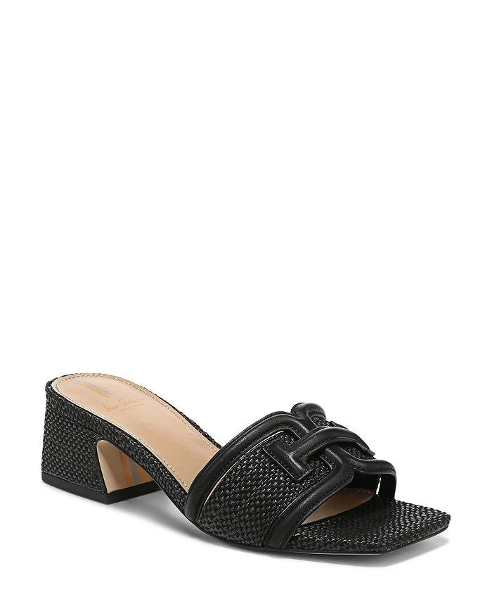 Sam Edelman Women's Waylon Square Toe Logo Block Heel Sandals 1
