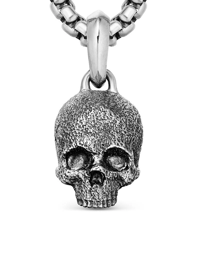 David Yurman Sterling Silver Waves Skull Amulet 5