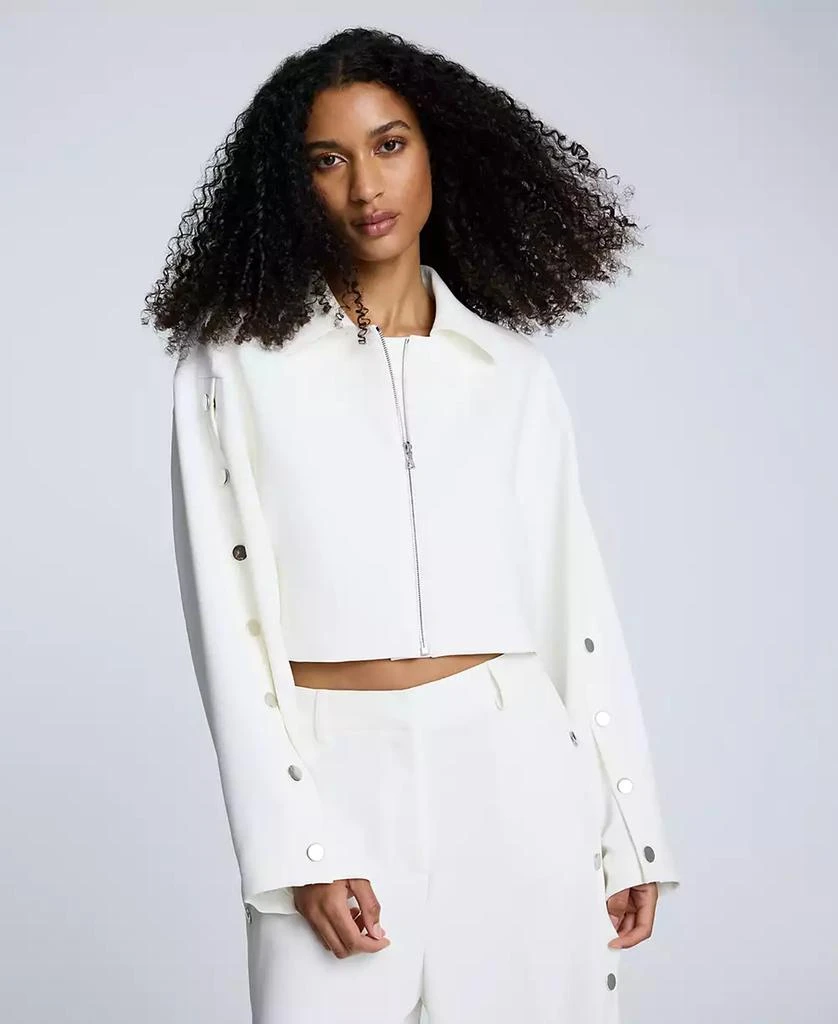 Kenneth Cole Women's Zip-Front Snap-Arm Jacket 5