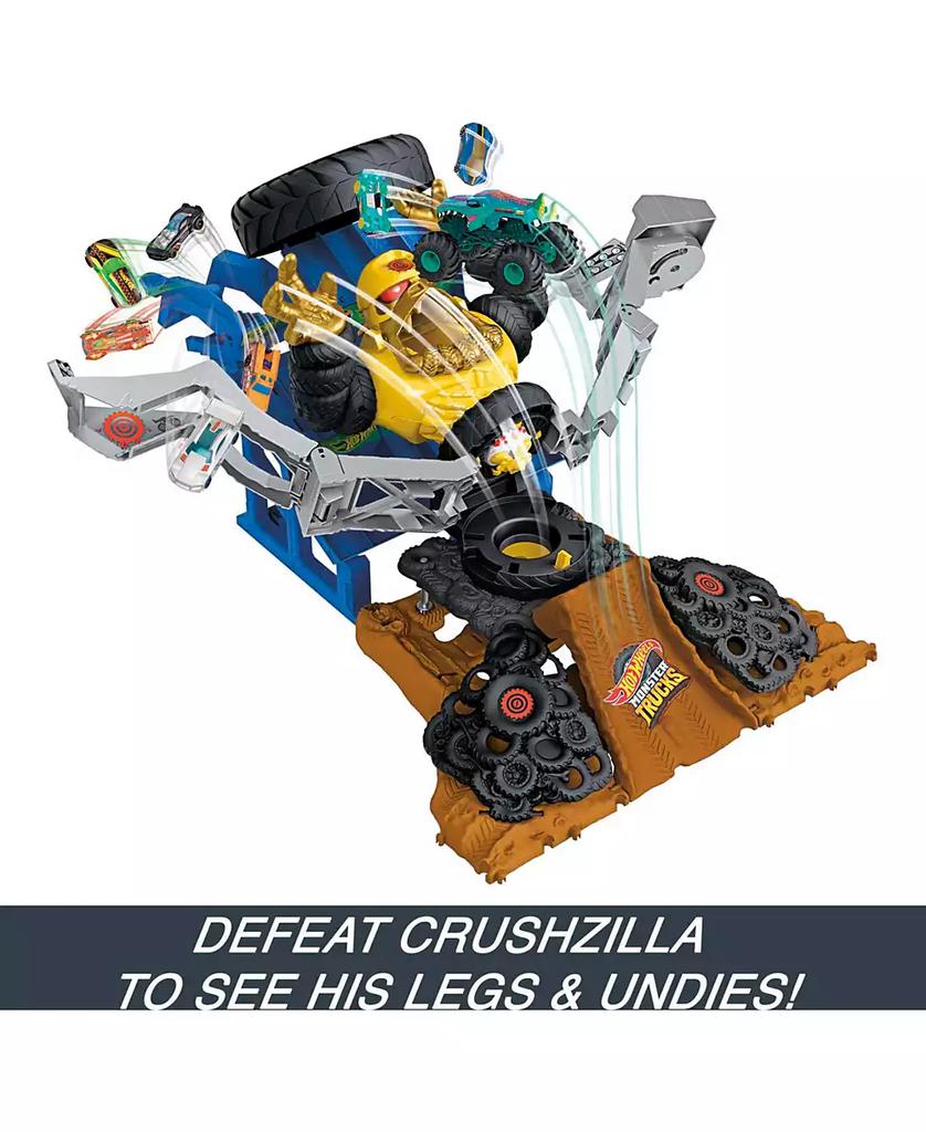 Hot Wheels Monster Trucks Arena Smashers Mega-Wrex Vs Crushzilla Takedown Playset