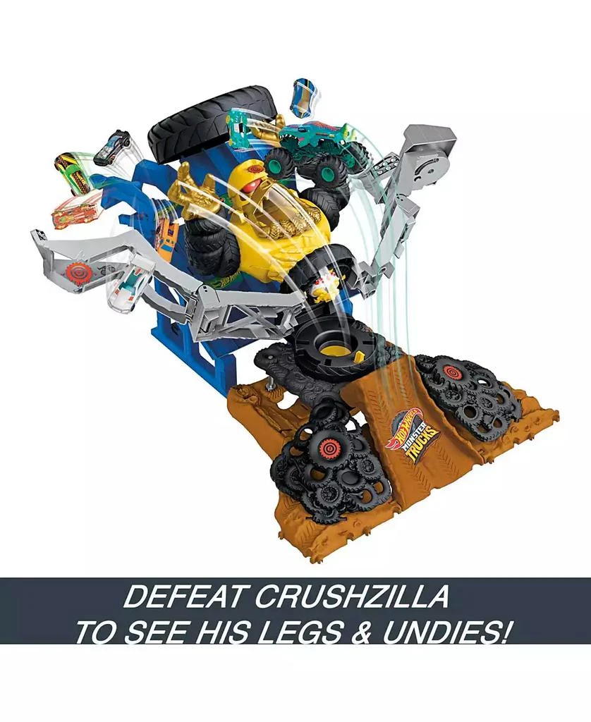 Hot Wheels Monster Trucks Arena Smashers Mega-Wrex Vs Crushzilla Takedown Playset 2