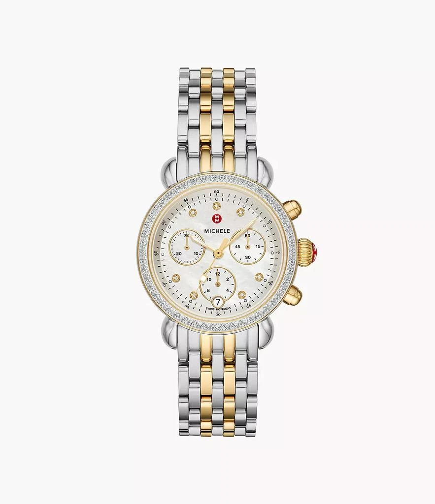 Michele CSX 36 Two-Tone 18k Gold Diamond Watch 1