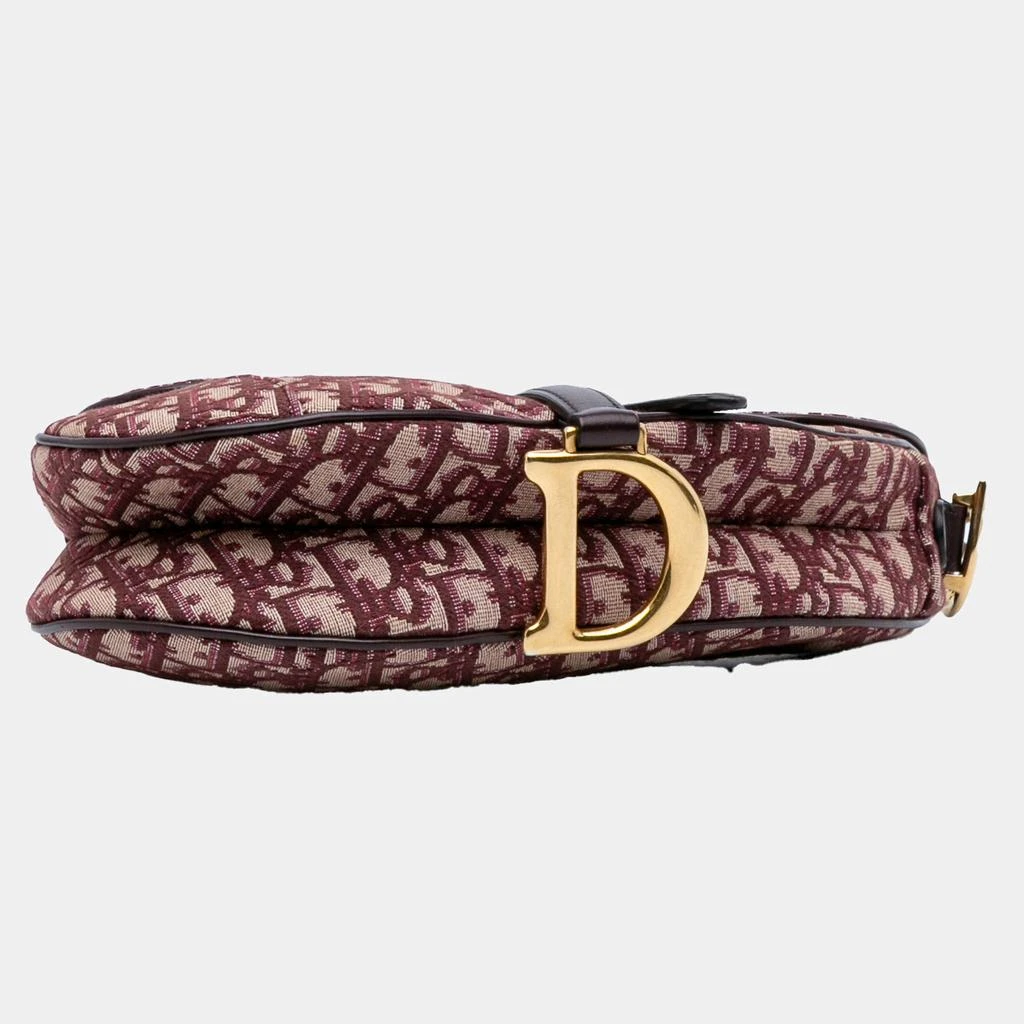 Dior Dior Red Oblique Canvas Saddle Bag 6