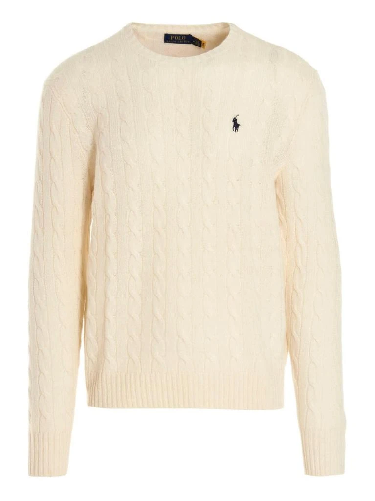 Ralph Lauren Polo Ralph Lauren Pony Embroidered Cable-Knit Jumper from Cettire