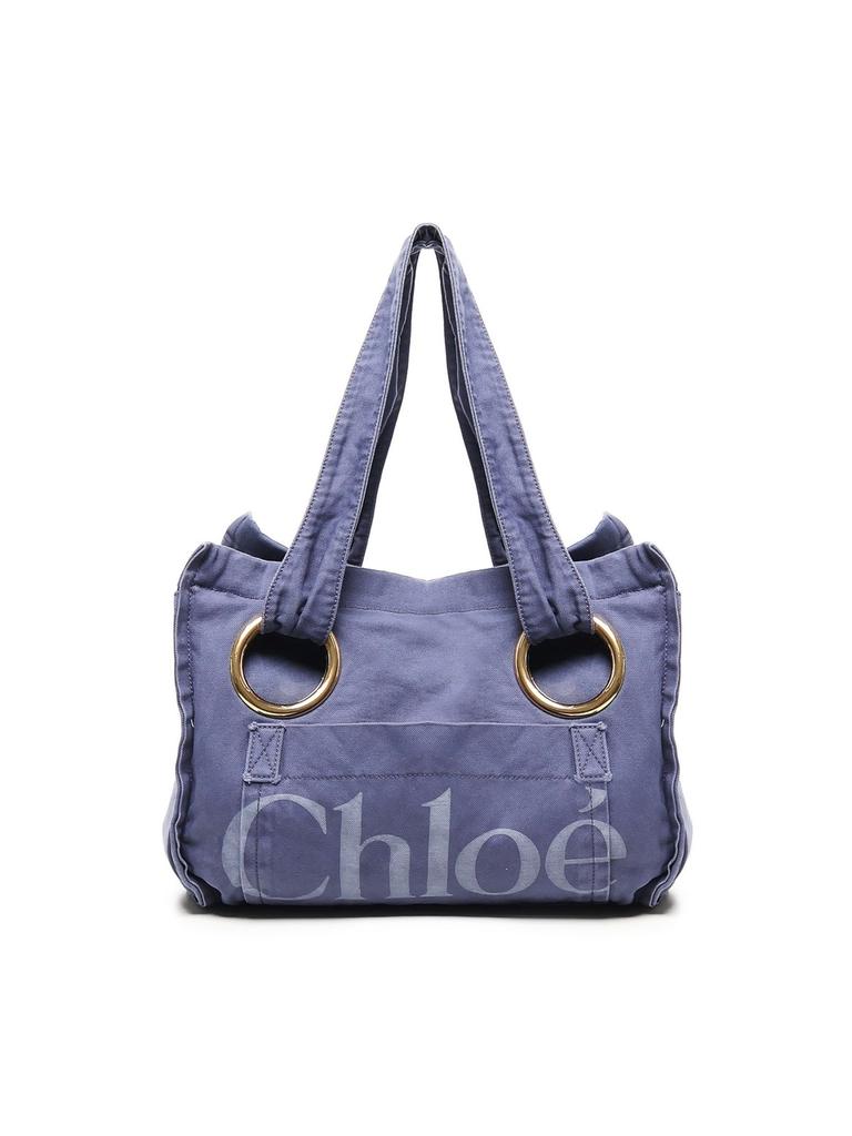 トートバッグ Chloe Two-Tone Rubber And Leather Small Woody Shopping Bag Chloé TWO-TONE RUBBER AND LEATHER SMALL WOODY SHOPPING BAG