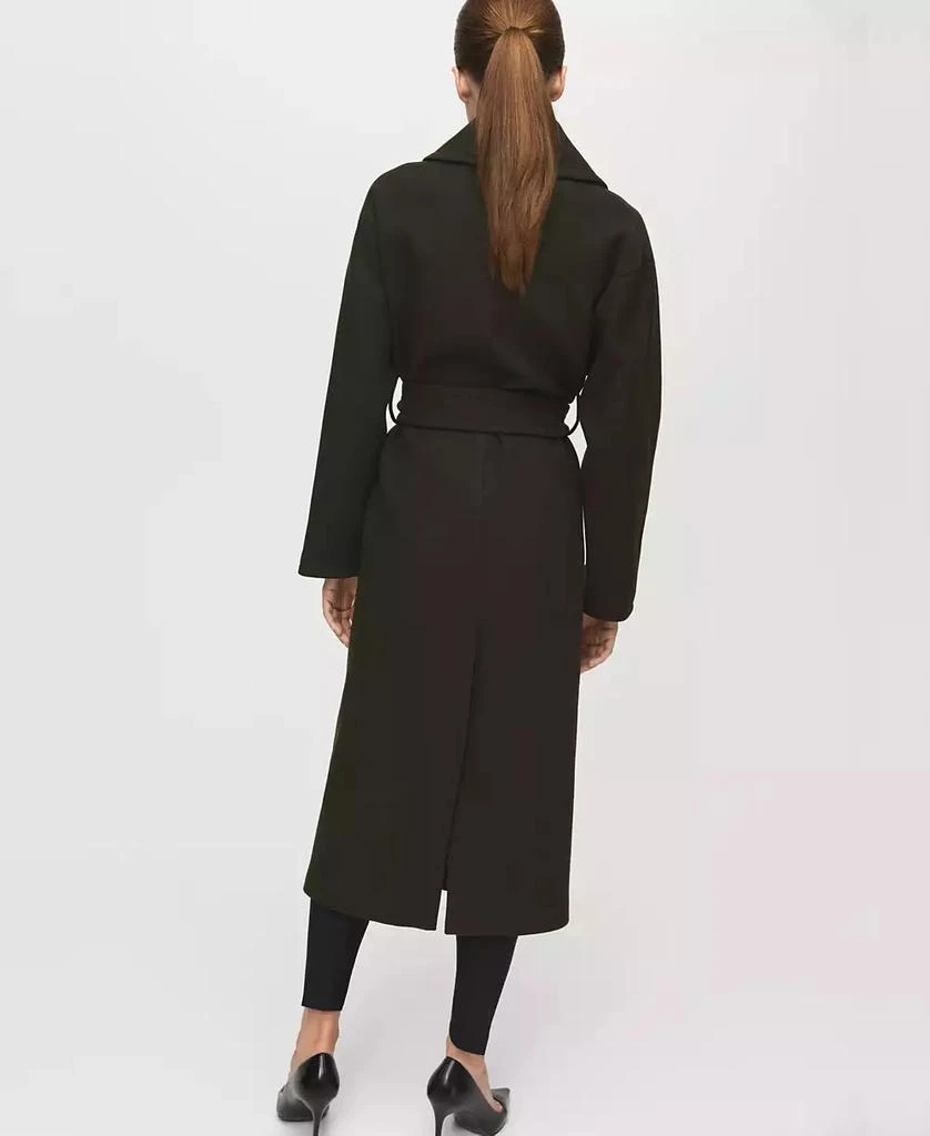 Mango Women
s Belted Manteco Wool Coat 6