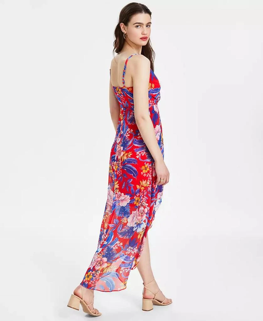 Siena Women's Floral Print Sleeveless High-Low Maxi Dress 2