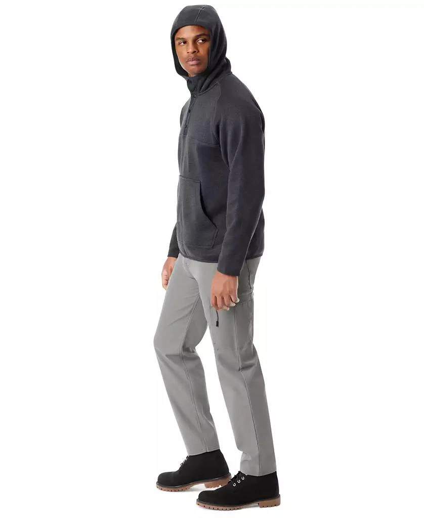 BASS OUTDOOR Men's Regular-Fit Mixed-Media 1/4-Snap Hoodie 4